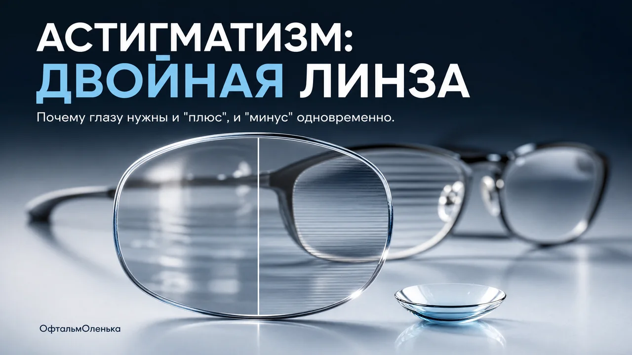 Астигматизм: почему глазу нужны и «плюс», и «минус» одновременно