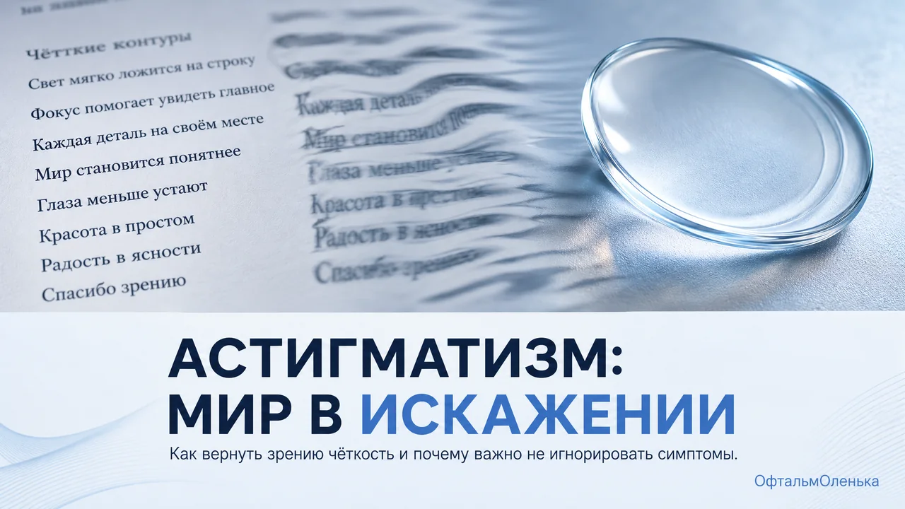 Астигматизм: почему мир плывёт и что с этим делать