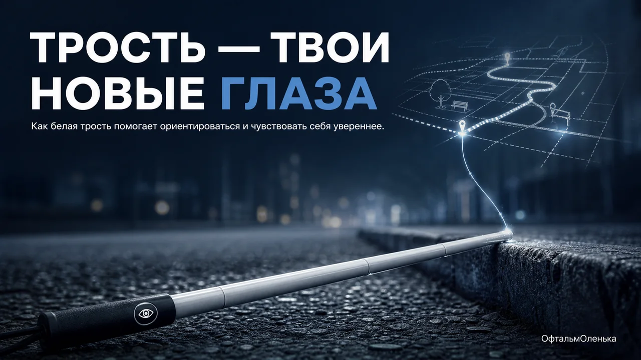 Белая трость: не просто палка, а продолжение руки и глаз