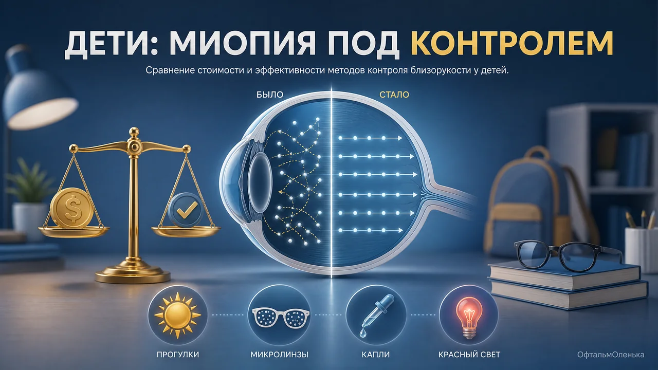Что выгоднее для контроля близорукости у детей: разбор китайского расчёта затрат и пользы