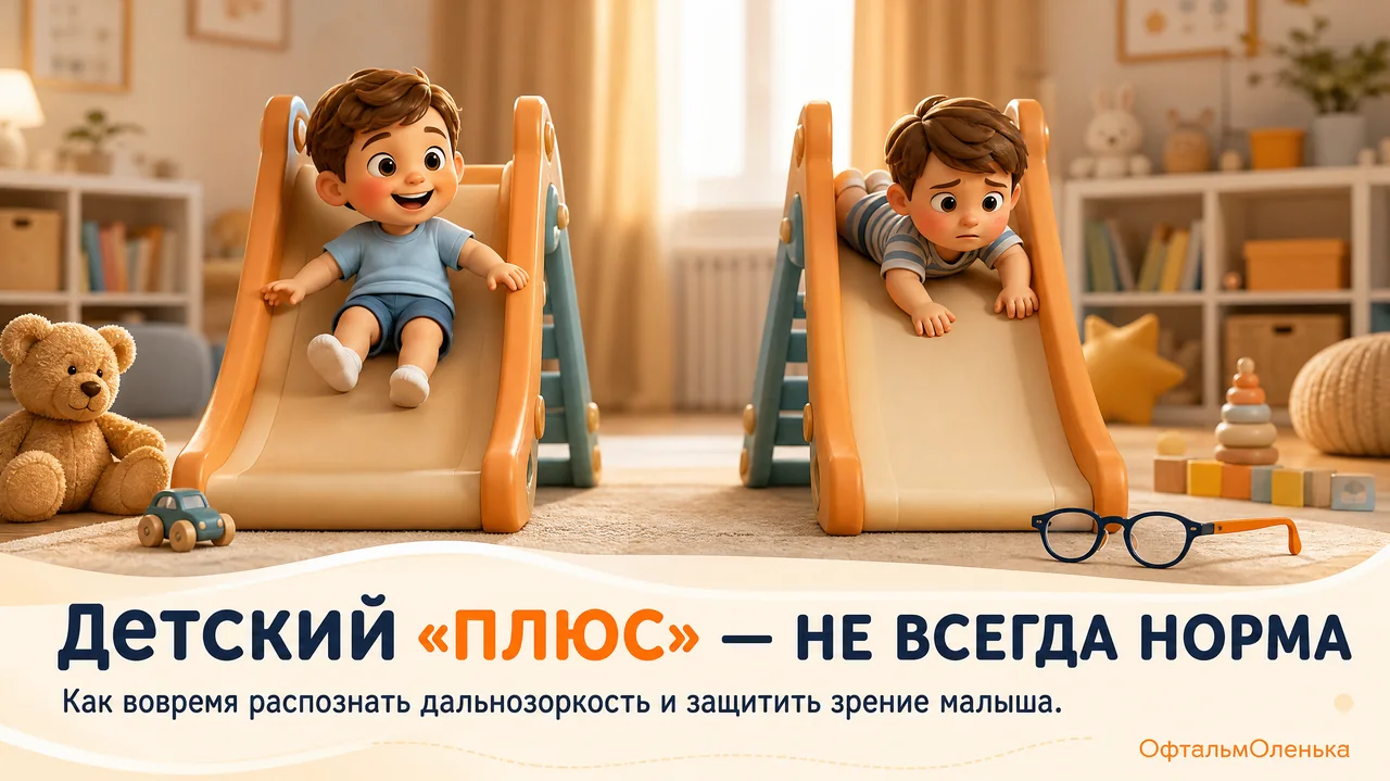 Дальнозоркость у детей: когда «плюс» в рецепте — это не всегда хорошо