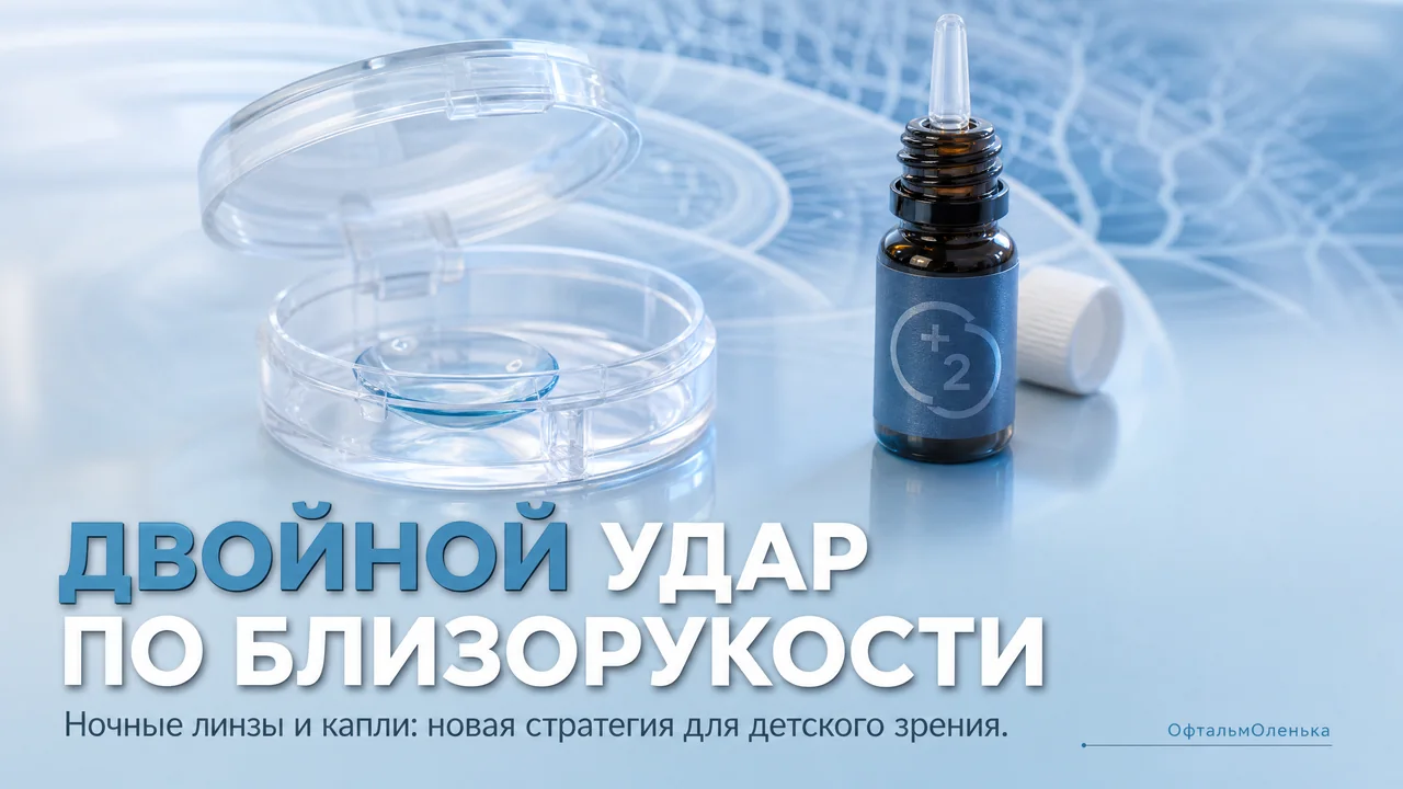 Два лучше одного? Капли и ночные линзы вместе замедляют близорукость у детей