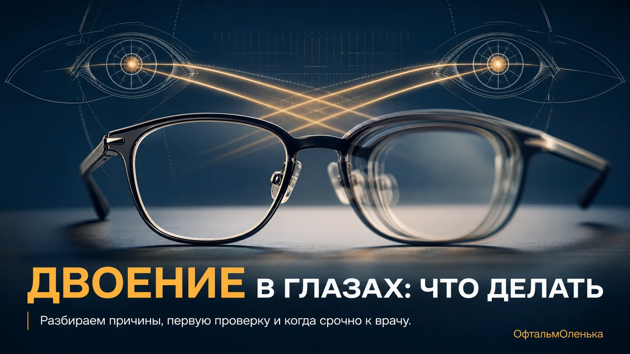 Двоение в глазах: причины, первая проверка и когда вызывать скорую