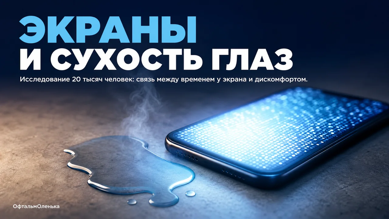 Экраны и сухость глаз: что нашли в данных 20 тысяч человек и почему это не приговор смартфону