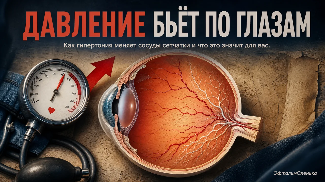 Гипертоническая ангиопатия: что давление делает с сосудами глаз