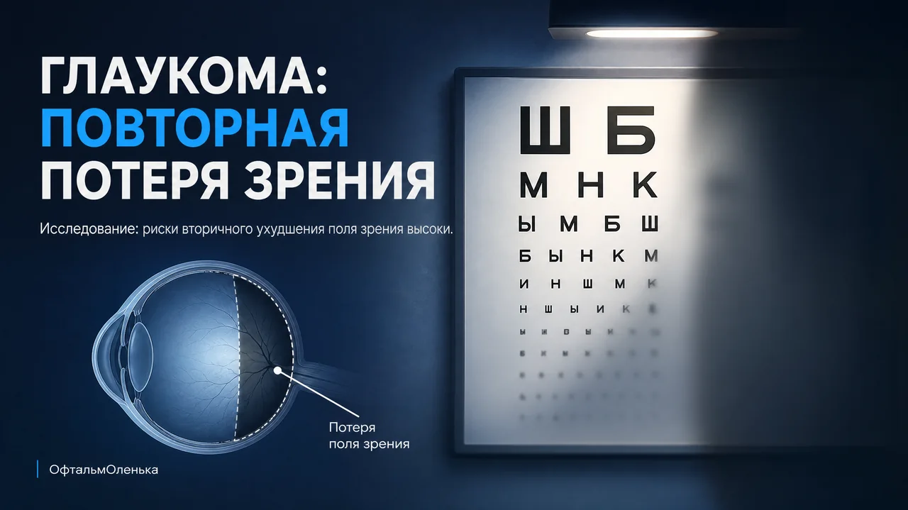 Глаукома: после первого ухудшения поля зрения у четверти глаз оно падает снова — новое исследование