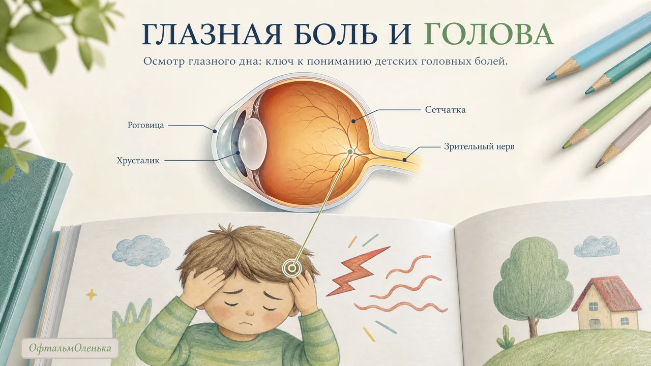 Глазное дно у ребёнка при головной боли: зачем проверяют и что там видно