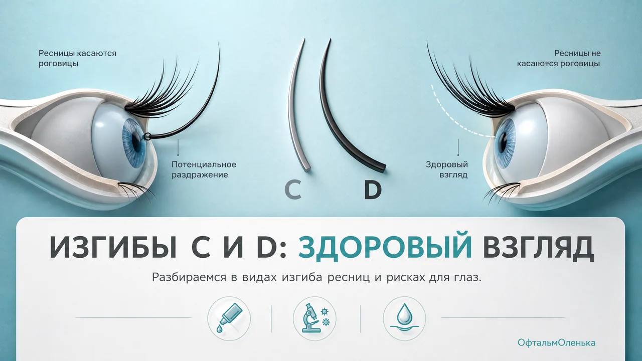 Изгиб ресниц C и D: какой выбрать и что важно знать для здоровья глаз