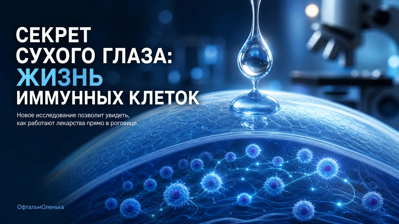 Как работает лечение сухого глаза? Учёные будут следить за клетками иммунитета вживую