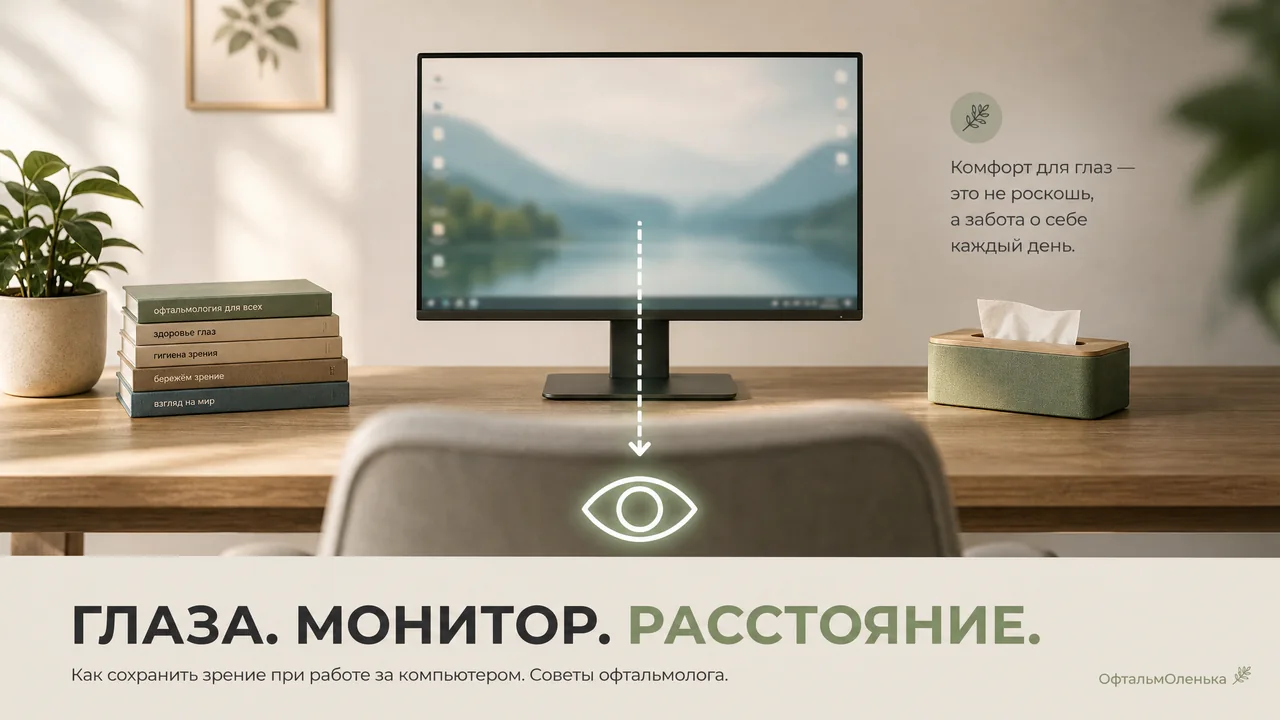 Как сидеть перед монитором, чтобы глаза не уставали