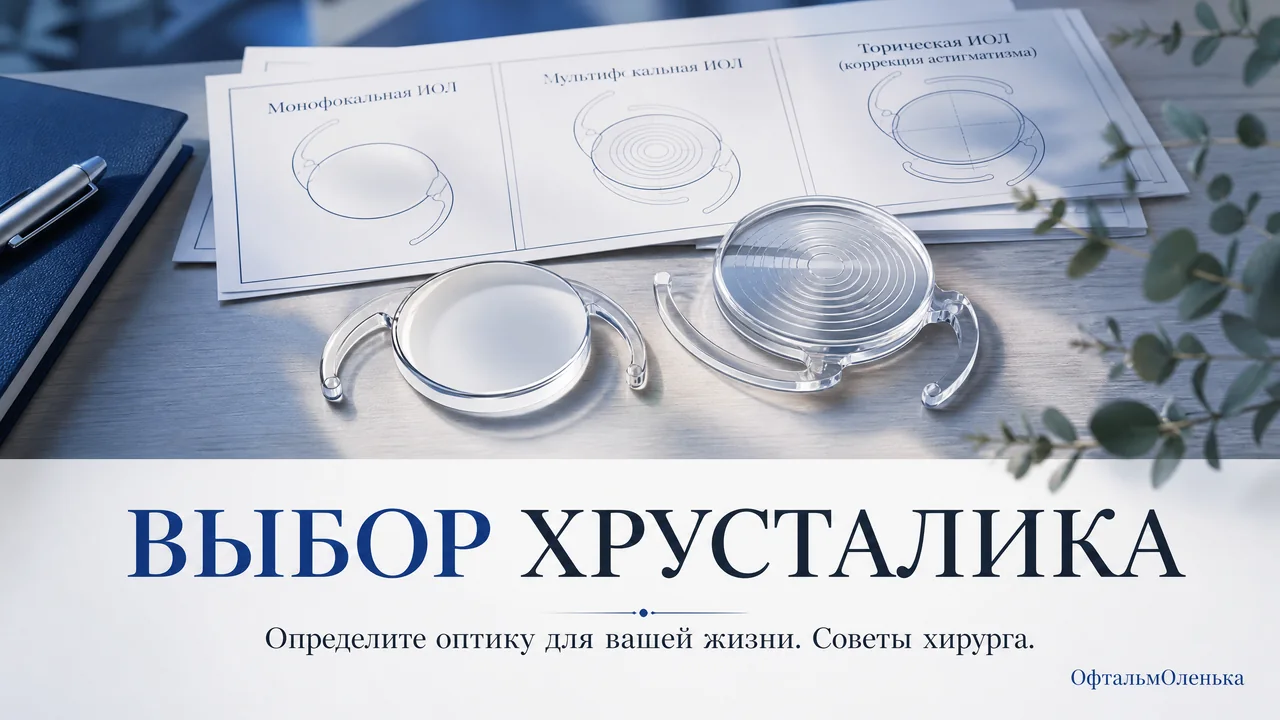 Как выбрать искусственный хрусталик для глаза: что обсудить с хирургом