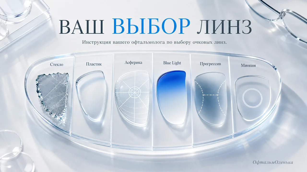 Как выбрать линзы для очков: инструкция вашего офтальмолога