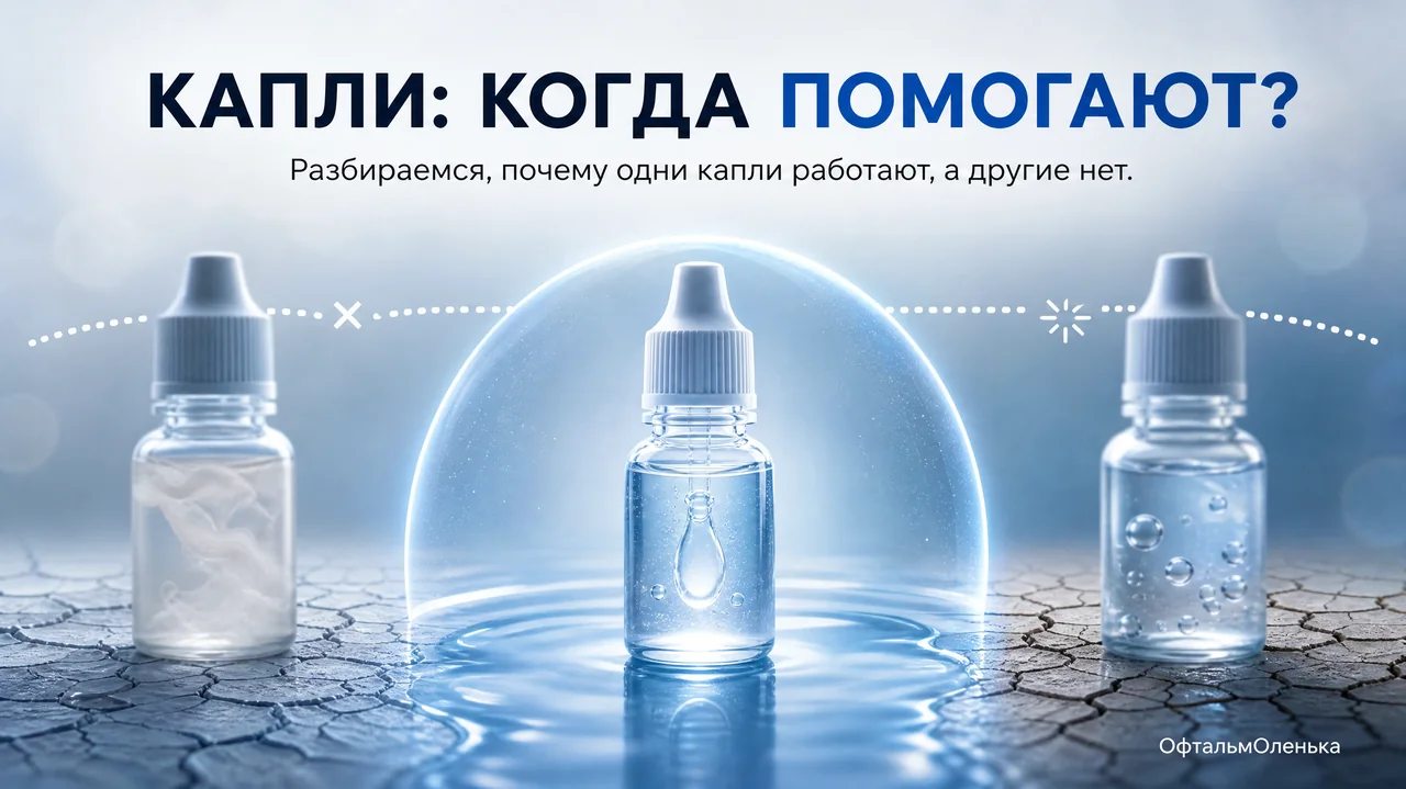 Капли от сухости глаз: как они работают и почему не все помогают