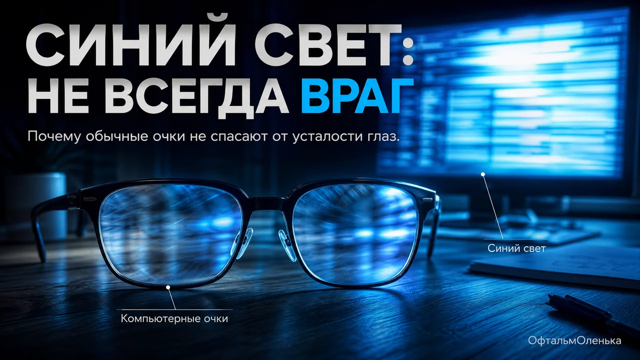Компьютерные очки: когда фильтр от синего света не спасает