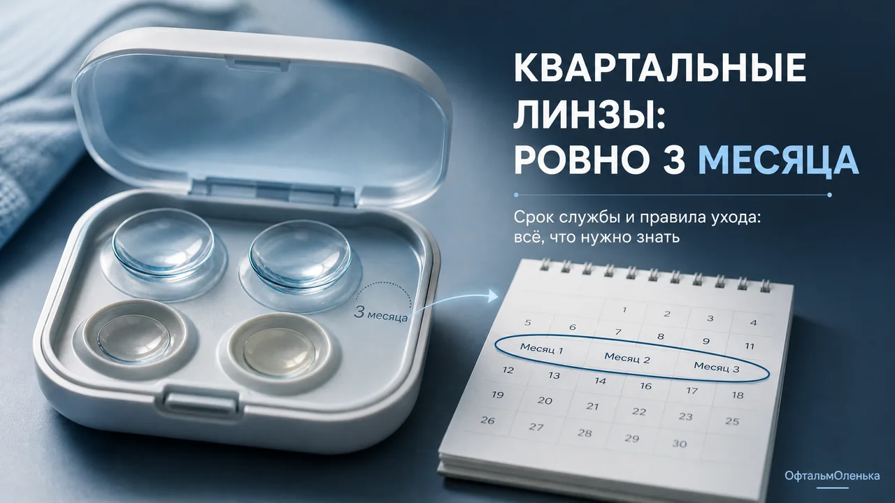 Квартальные линзы — это на сколько: срок замены и уход за ними