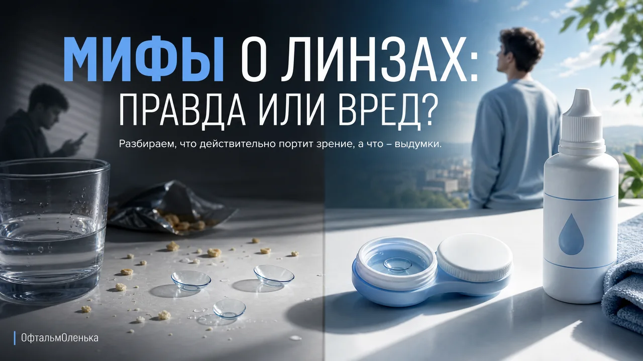 Линзы вредны для глаз или нет: разбираю главные мифы