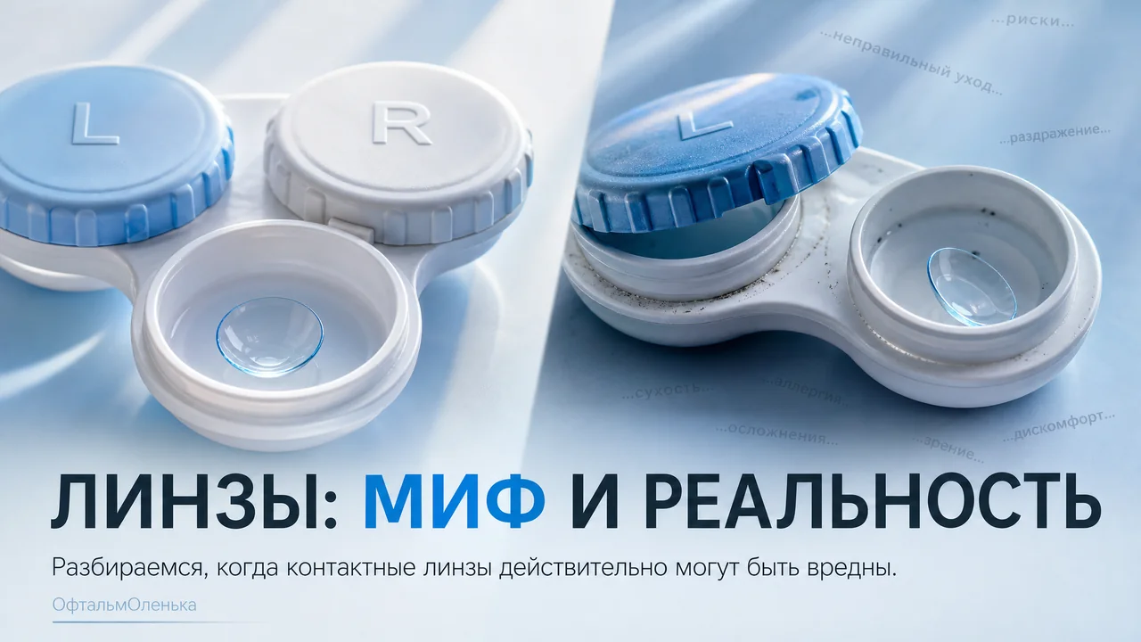 Миф о контактных линзах: портят ли они зрение на самом деле?