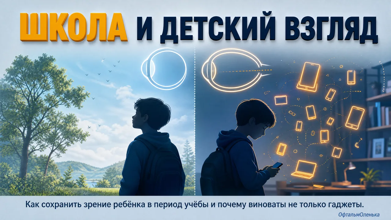 Минус» после школы: почему у детей падает зрение и что с этим делать