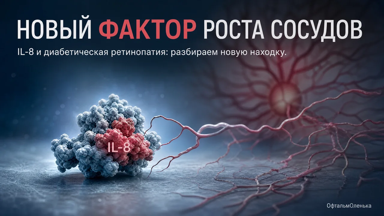 Найден ещё один «курьер» роста сосудов в глазу: что это меняет для диабетической ретинопатии