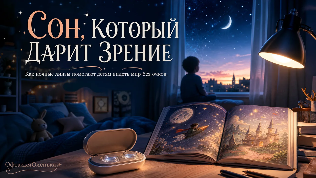 Ночные линзы для ребёнка: спать и видеть днём без очков