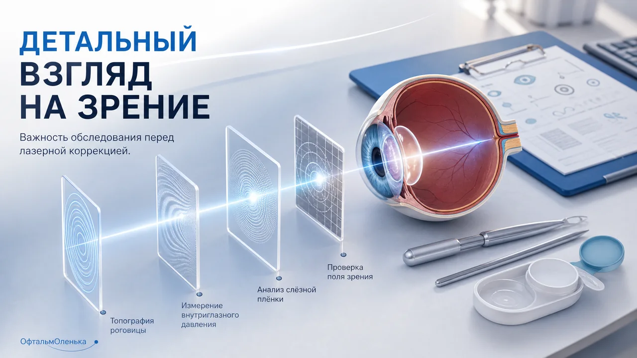 Обследование перед лазерной коррекцией: что мы ищем и чего боимся