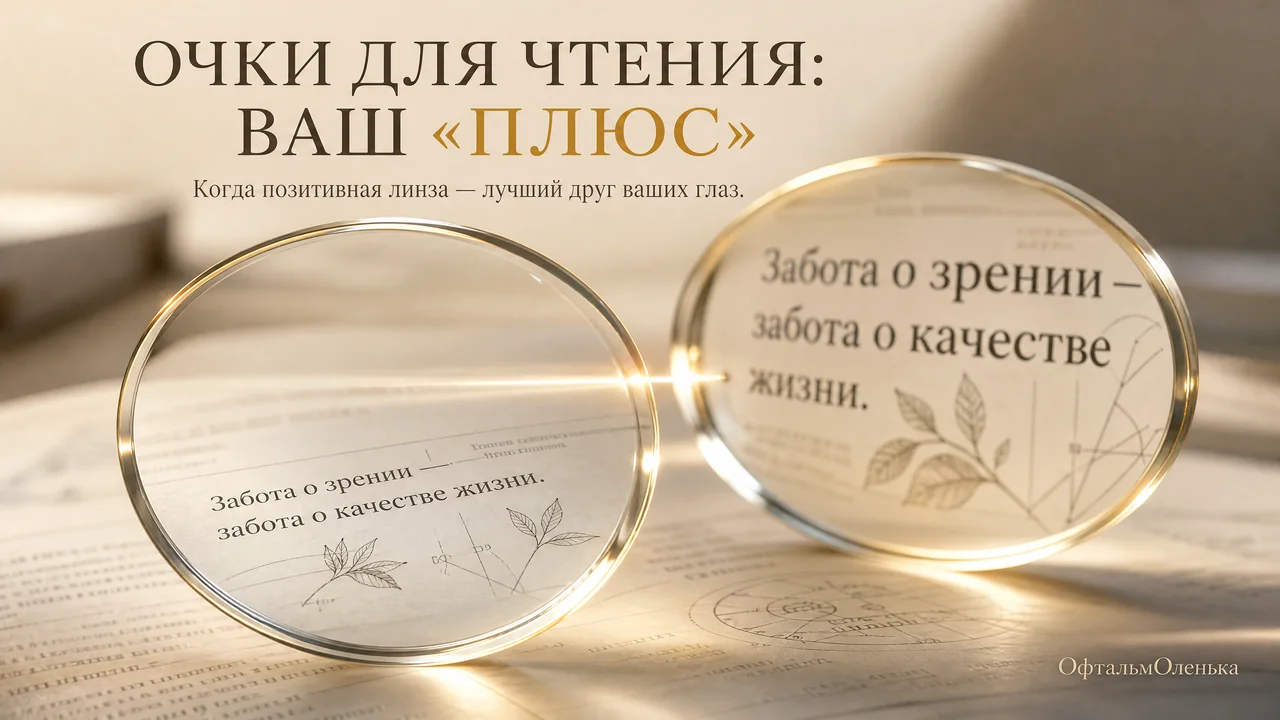 Очки для чтения — это «плюс»: когда они нужны и можно ли носить их постоянно