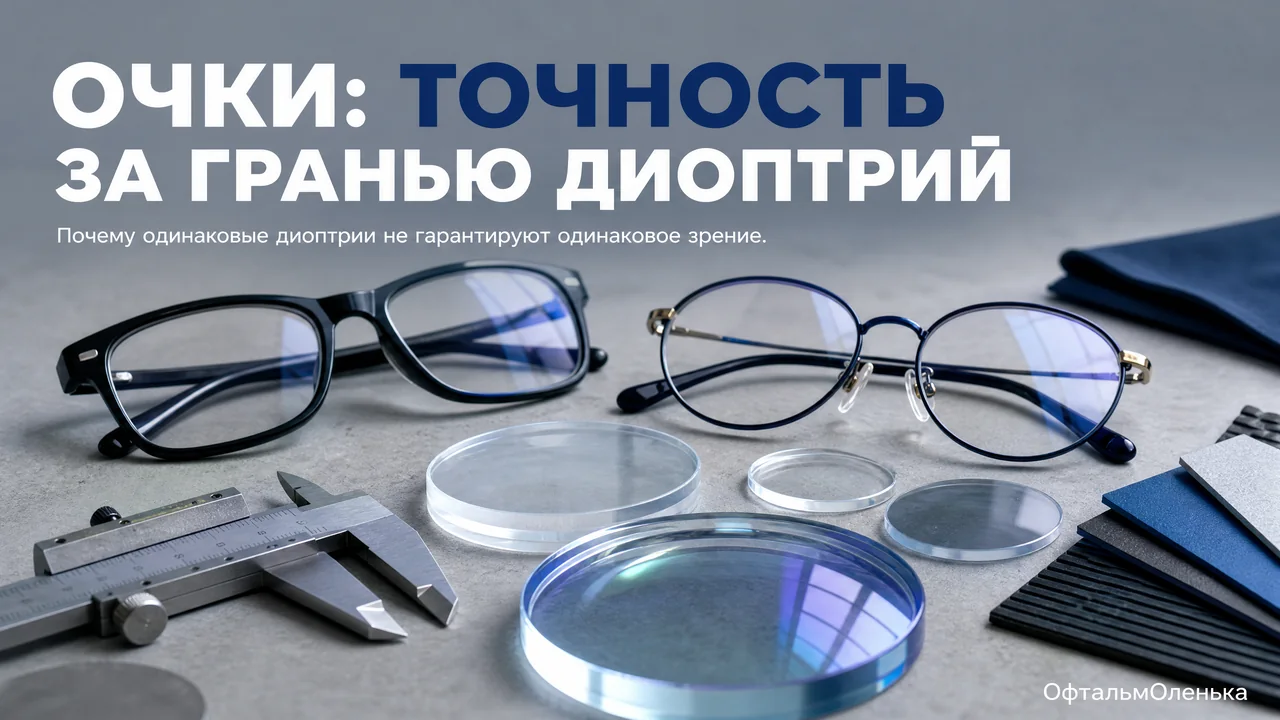 Очки на заказ: почему одинаковые диоптрии — это ещё не одинаковые очки
