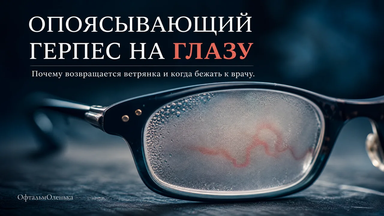Опоясывающий герпес на глазу: почему он появляется и когда это срочно
