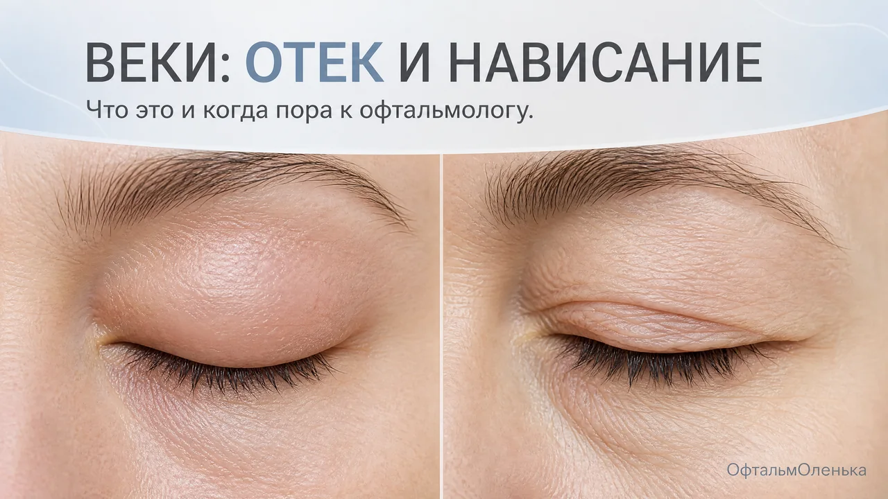 Отекают и нависают верхние веки: что это может быть и когда к врачу
