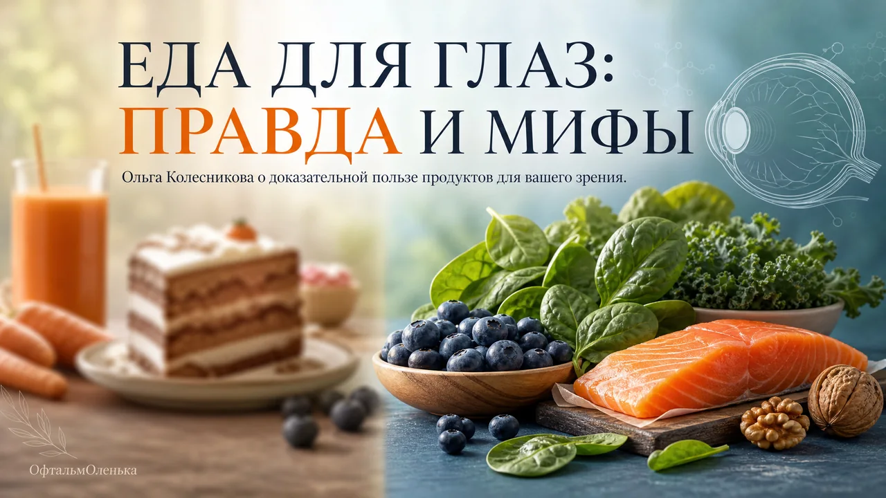 Питание для зрения: что на самом деле работает, а что — просто миф