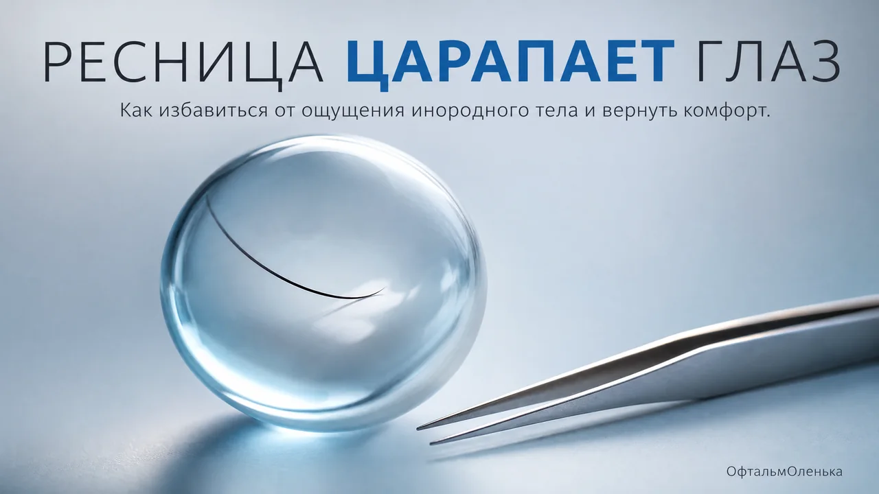 Ресницы растут в глаз и царапают его: что делать?