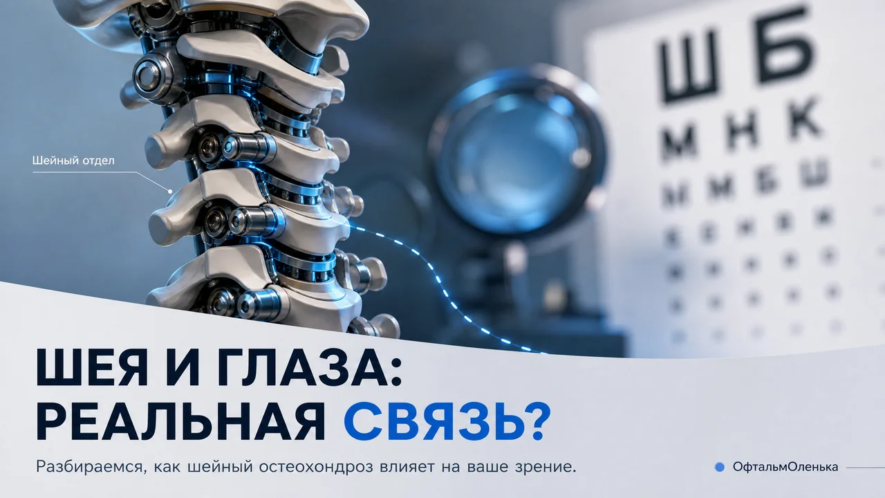 Шейный остеохондроз и зрение: есть ли связь на самом деле