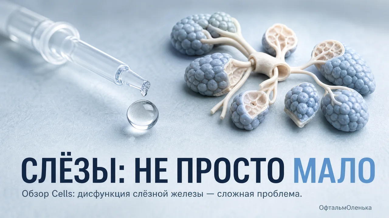 Слёзная железа при сухости глаз: почему «мало слёз» — это несколько разных поломок