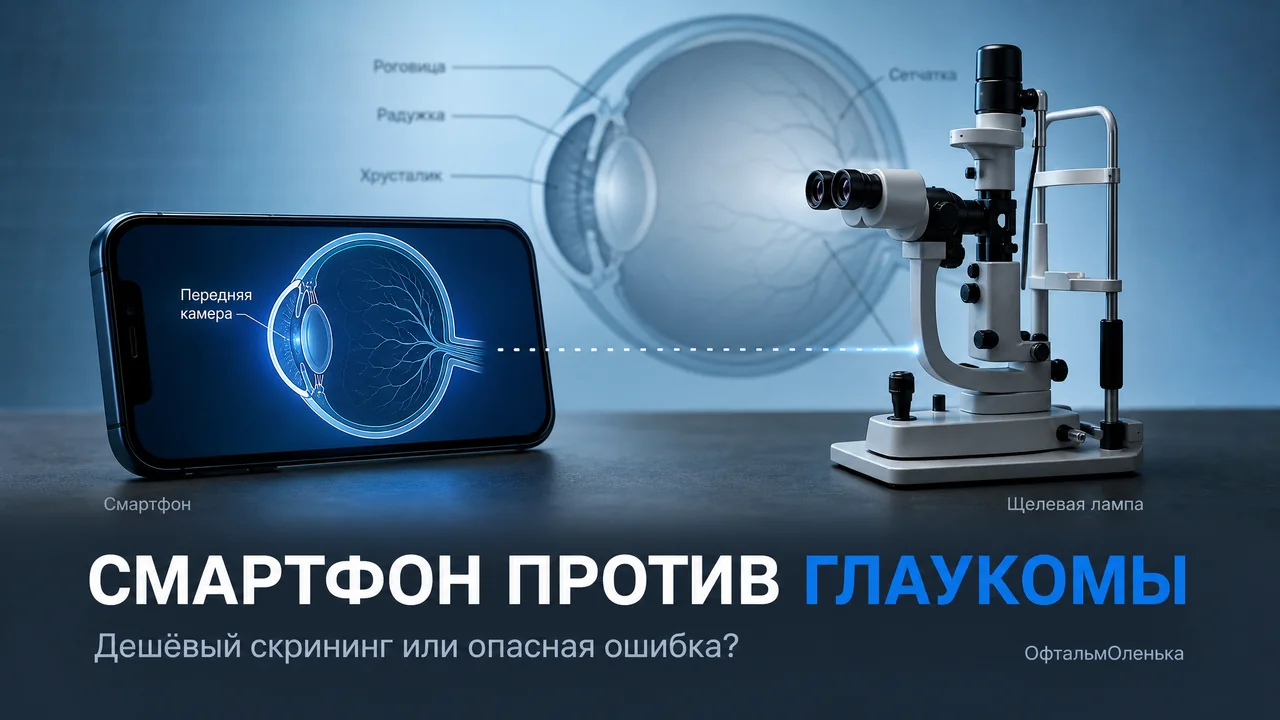 Смартфон для скрининга глаукомы: дешёвый способ или опасная ошибка?