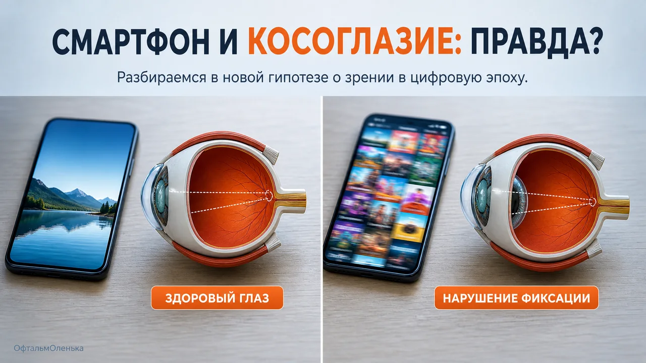 Смартфоны вызывают косоглазие? Разбираемся в новой гипотезе о зрении в цифровую эпоху