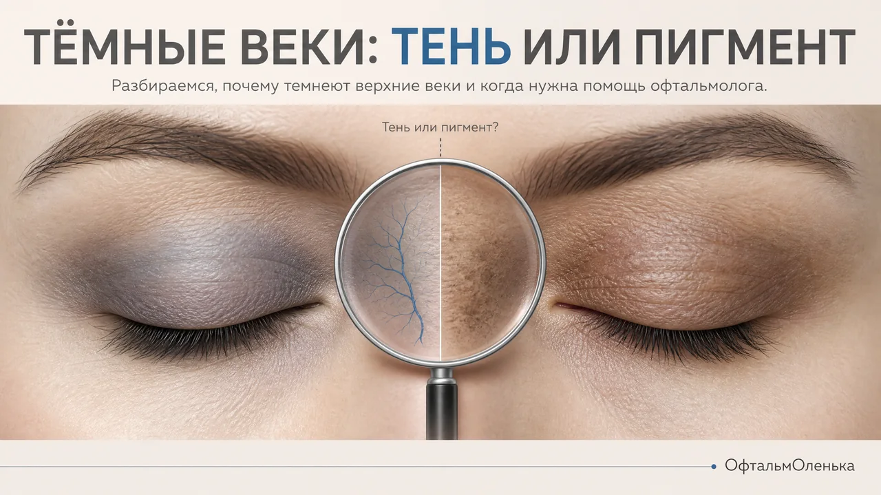 Тёмные верхние веки: почему кожа века темнеет и когда дело не в косметике
