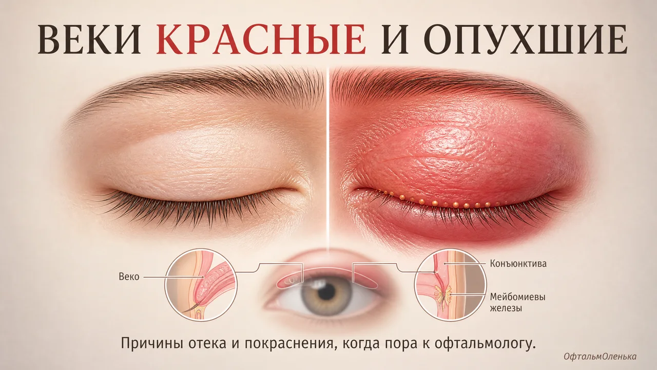 Веки красные и опухшие: что это может быть и когда идти к врачу