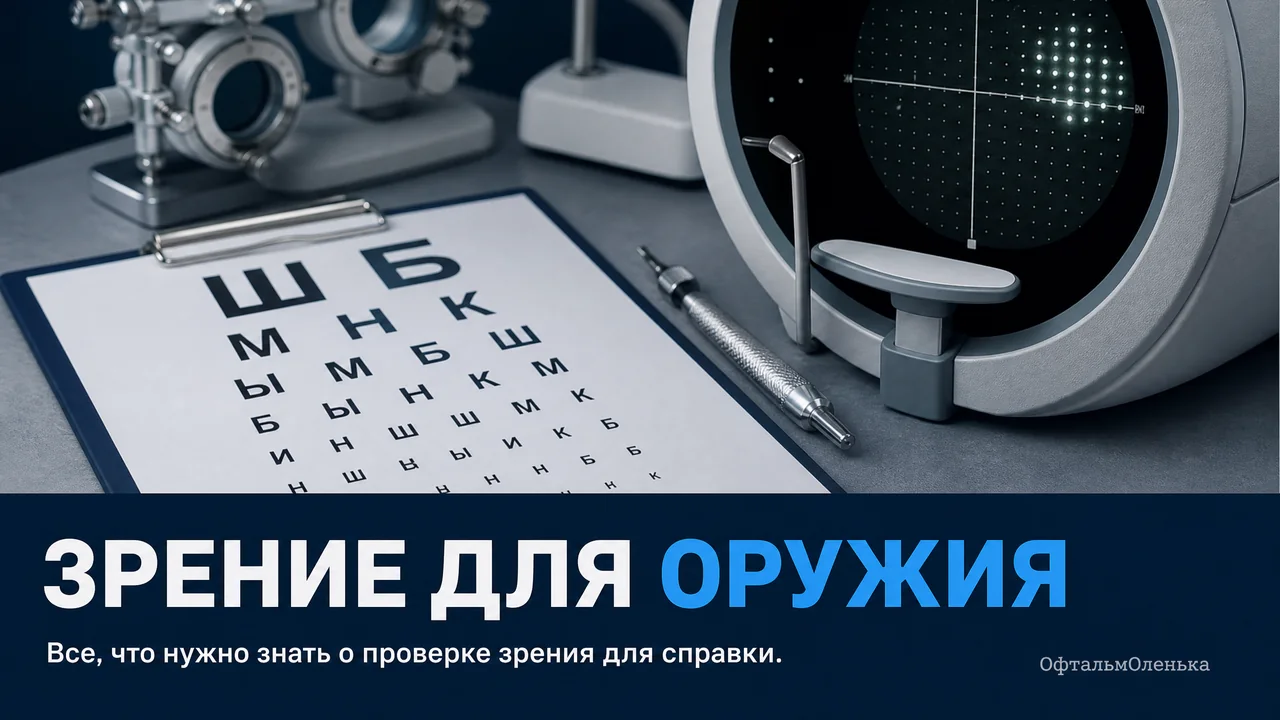 Зрение для разрешения на оружие: как проходит осмотр у офтальмолога