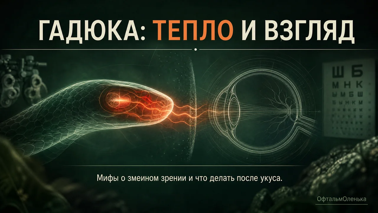 Зрение гадюки: правда ли змея видит тепло — и при чём тут ваши глаза