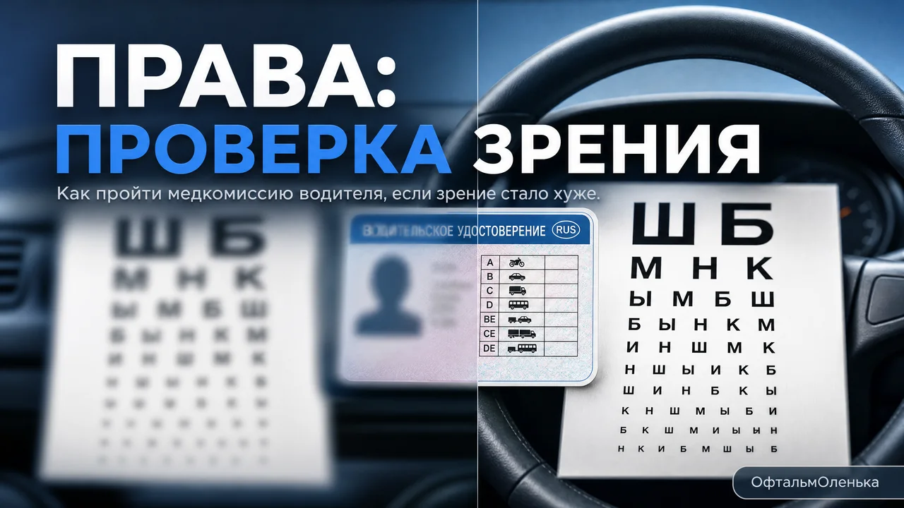 Зрение и водительские права: что смотрит офтальмолог на медкомиссии