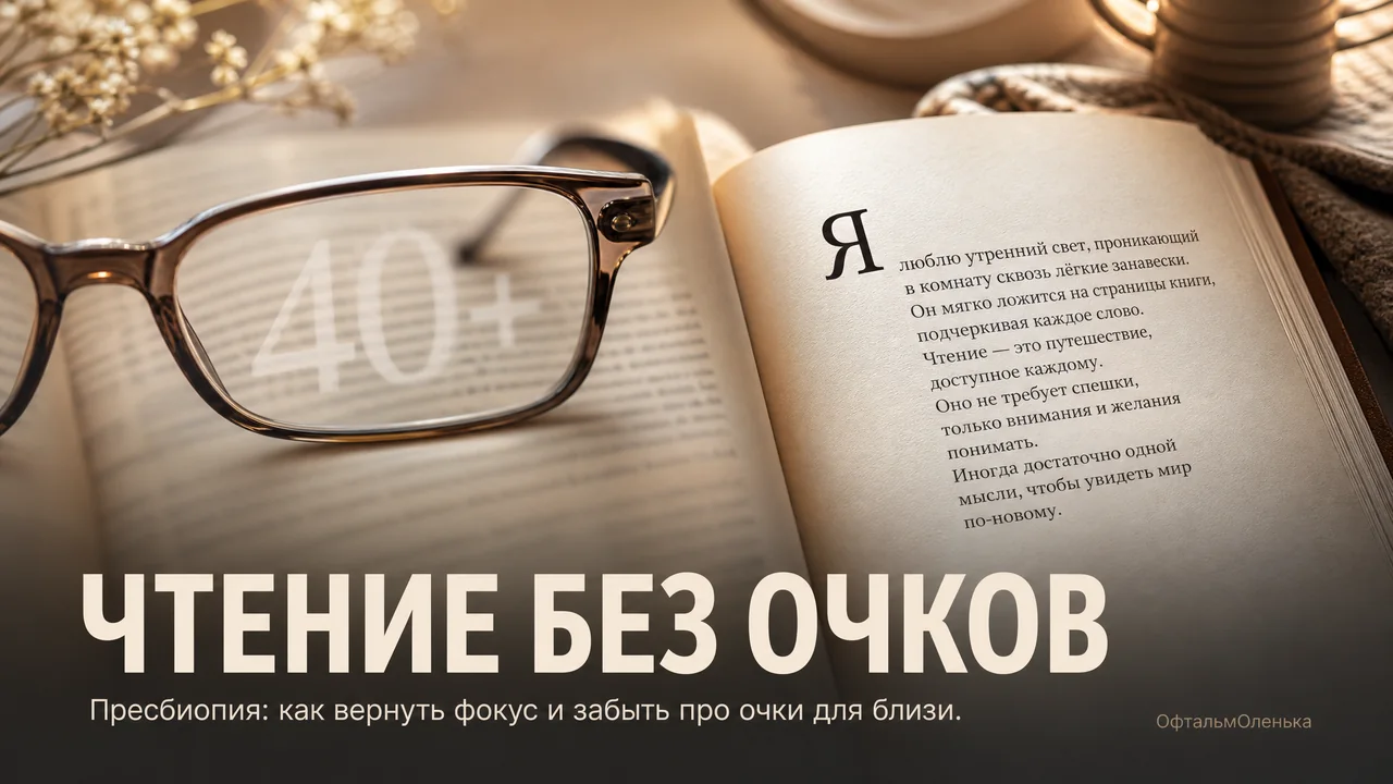 Зрение после 40: можно ли сделать операцию и забыть об очках для чтения?