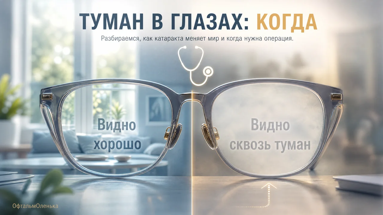 Зрение при катаракте: почему всё как в тумане и когда пора к хирургу